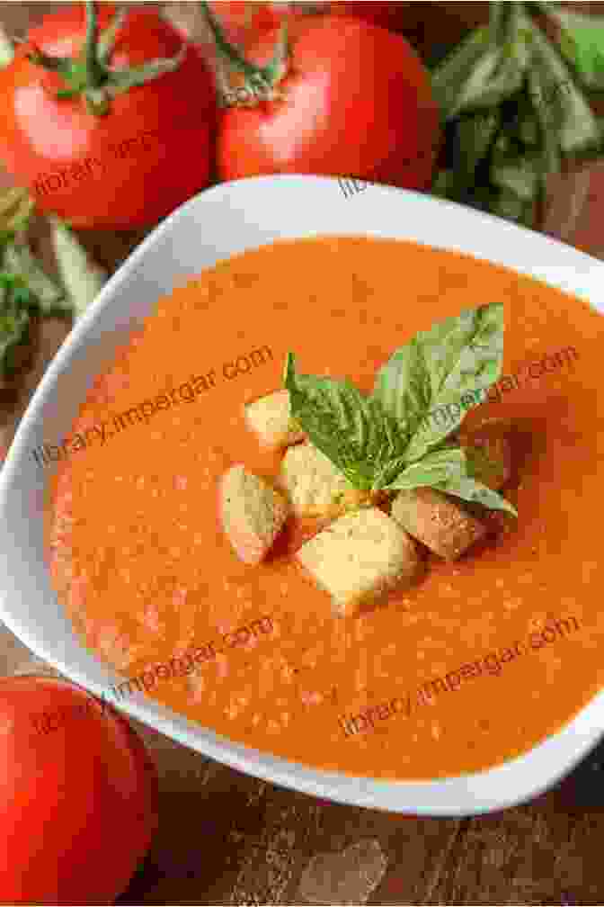 A Bowl Of Creamy Tomato Soup With Fresh Basil And Crusty Bread Easy Quick Meals For Two Vegetarian: 80 Perfectly Portioned Recipes For Healthy Eating