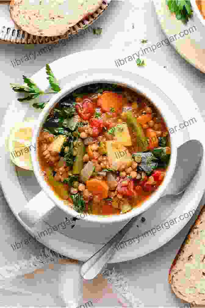 A Bowl Of Delicious, Healthy Vegan Soup Easy Diet Soup Recipe: Easy To Prepare Great Results Weight Loss Vegan Soup Low Calorie Nutritious