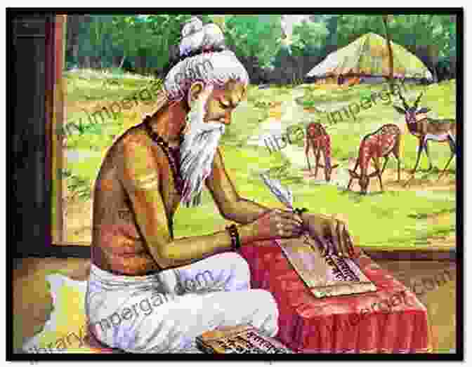 A Depiction Of Valmiki Composing The Ramayana, Surrounded By Animals And Nature Triveni Sangam Volume 5 Sundarakandam: The Three Ramayanas Of Valmiki Tulasidas And Kamban A Comparative Retelling (Triveni Sangam The Three Ramayanas And Kamban A Comparative Retelling)