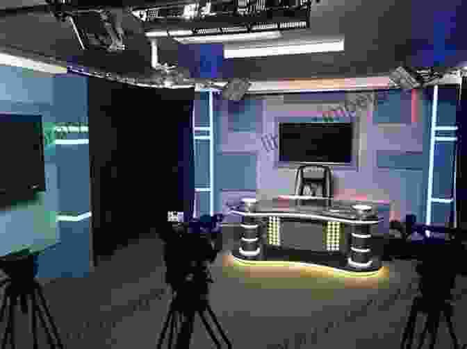 A Panoramic View Of A Modern Television Studio, With Multiple Cameras, Lights, And A Team Of Professionals Working Behind The Scenes. Red: Peter Ibbotson: British Broadcasting In The 21st Century