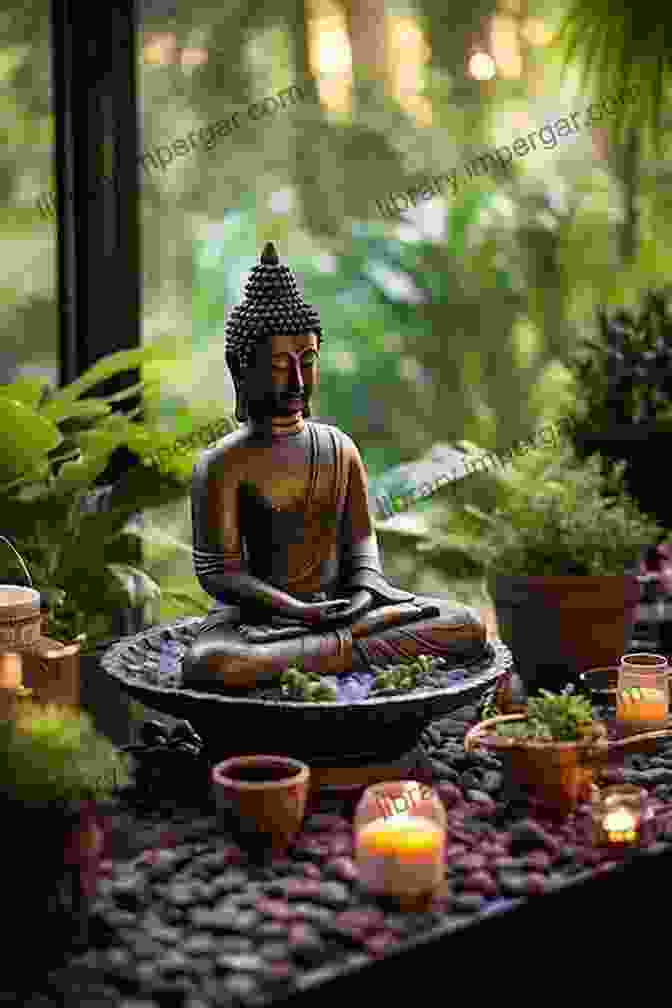 A Serene Buddha Statue Amidst A Lush Garden, Symbolizing The Harmonious Blend Of Eastern Wisdom And Psychological Insights. Psychology And The East: (From Vols 10 11 13 18 Collected Works) (Jung Extracts 5)