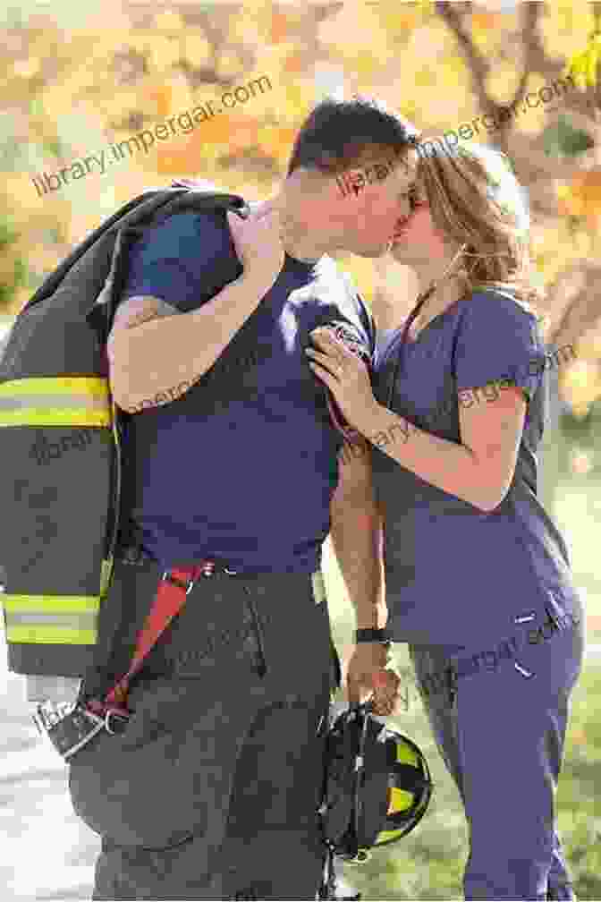 A Smiling Firefighter Couple Embracing, Symbolizing The Love And Support Within A Firefighter Relationship Fully Involved: A Guide For Being In A Relationship With A Firefighter