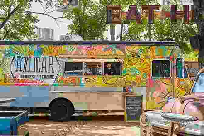 A Taco Truck Parked In Front Of A Colorful Mural In Los Angeles. New Complete Los Angeles Street Food With A History From Tamaleros To Taco Trucks