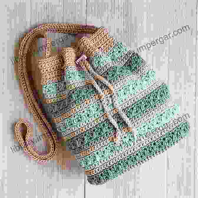 Adorable Little Girl Holding A Handmade Crocheted Bag Crochet Bags For Little Girls: Purse Or Bag Patterns To Crochet (Unique Pretty ): Crochet Bag Design For Girl S