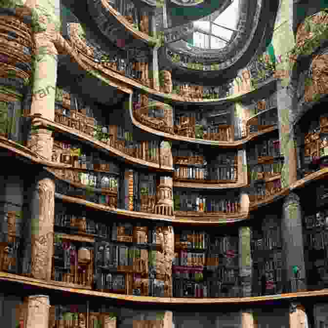 An Awe Inspiring Image Of A Sprawling Ancient Library, Its Shelves Laden With Forgotten Wisdom The Of The Dead Bunny: The Of The Begotten