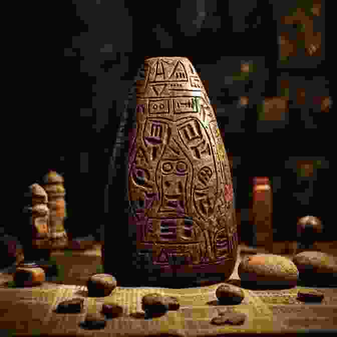 An Image Of An Ancient Artifact, Its Surface Adorned With Cryptic Inscriptions The Of The Dead Bunny: The Of The Begotten