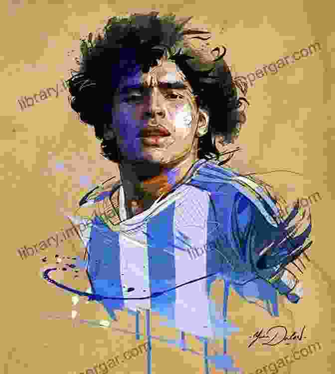 Diego Maradona's Painting Of A Soccer Ball With Wings D10S ART THERAPY: Il Colore Del Calcio