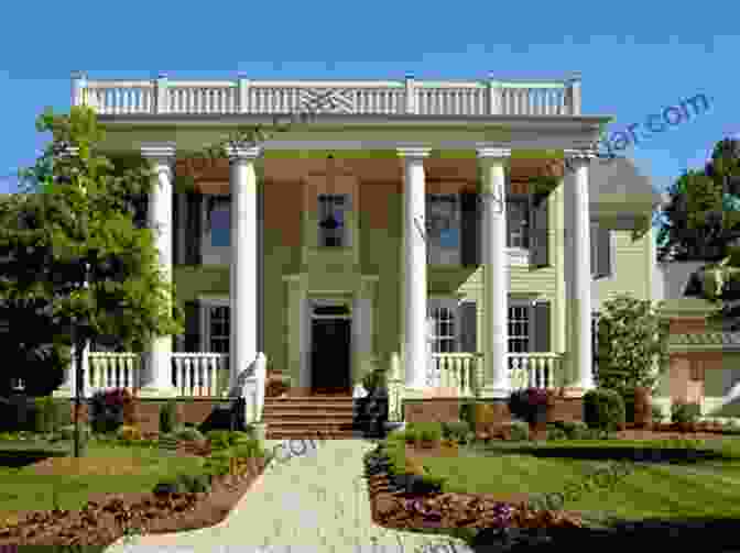 Greek Revival House With A Symmetrical Facade, Pedimented Portico, And Tall Columns American House Architecture Designs: Explore Popular And Different House Styles Of American: American House Styles