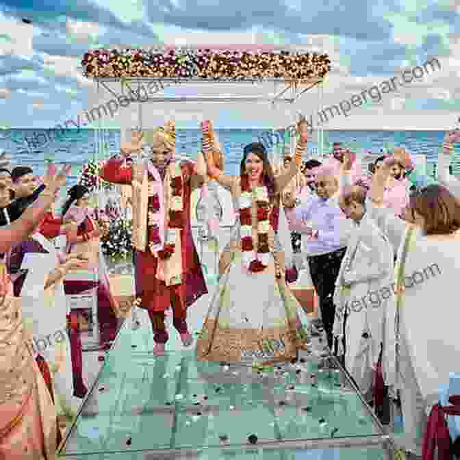 Happy Couple Embracing After Their Indian Destination Wedding Ceremony INDIAN DESTINATION WEDDINGS