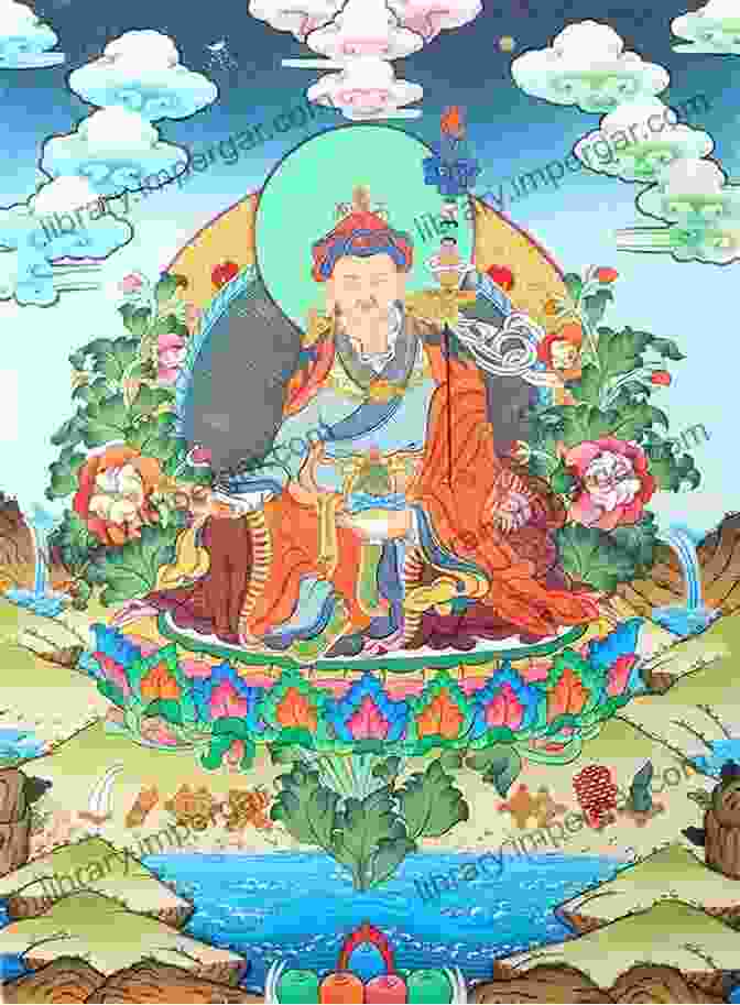 Padmasambhava, A Revered Buddhist Master And Founder Of Tibetan Buddhism, Is Depicted In This Intricate Artwork. The Lotus Born: The Life Story Of Padmasambhava