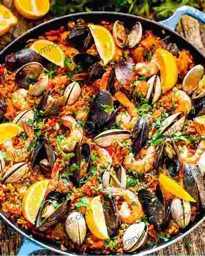 Traditional Spanish Paella, A Vibrant Dish Of Rice, Seafood, And Vegetables Spanish Food Recipes: Take A Peek Into A Traditional Spanish Kitchen