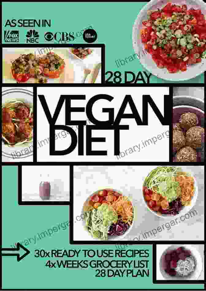 Vibrant Cover Of '28 Day Vegan Diet' Book Featuring Fresh Fruits And Vegetables 9 DAYS VEGAN DIET